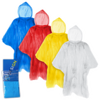 Regenponcho aus Kunststoff im Polybeutel